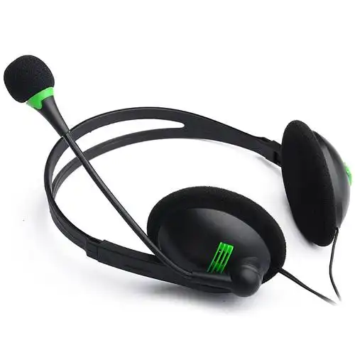 bejoy品怡 有线头戴式电脑耳机带麦双头电脑头戴耳麦tf-361 黑色