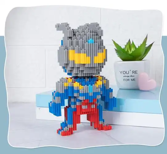 小米mi生态通用乐高颗粒拼装积木钻石拼接积木奥特曼男女儿童拼图玩具