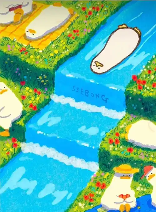 夏日清凉插画:ssebong的泳池时光