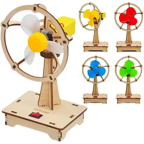 科学小手手工摇头头小风扇小学生一二三四五制作其他手工制作