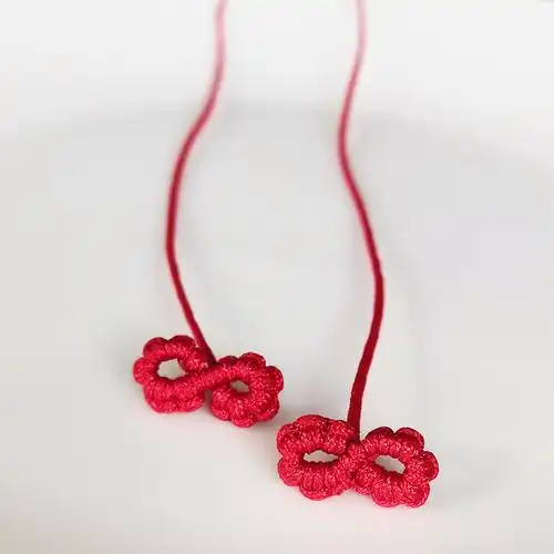 红绳蝴蝶结耳线8字转运小人耳饰本命年幸运数字耳钉