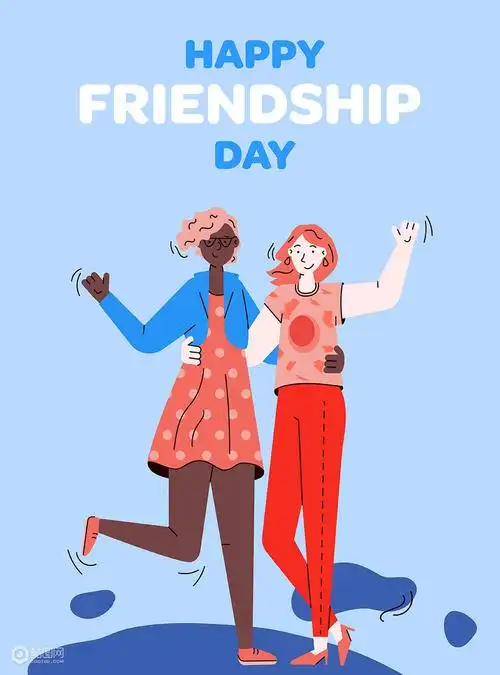 闺蜜姐妹友谊插画