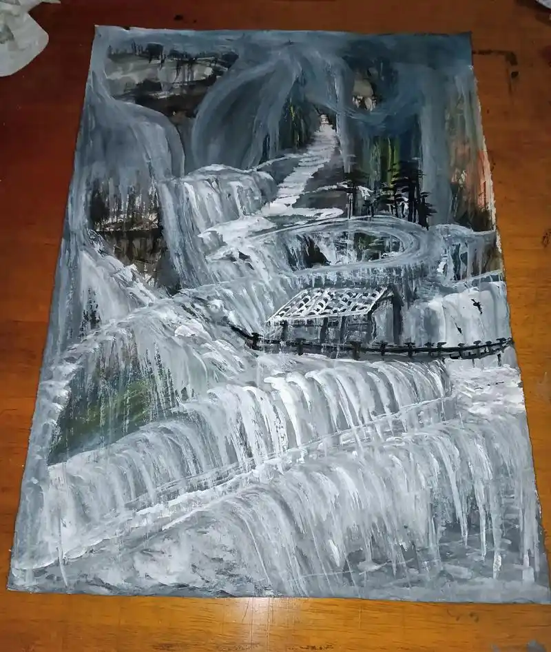 新作品,浪花一朵朵,我的心中有画,有大海的心,有那汹涌澎湃的 - 抖音