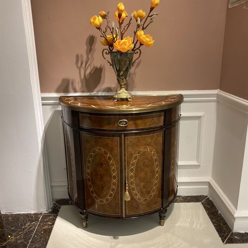 戴维斯亚历山大玄关柜门厅储物柜英式别墅玄关收纳柜欧式实木柜