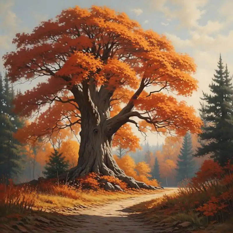 94秋天风景油画头像96