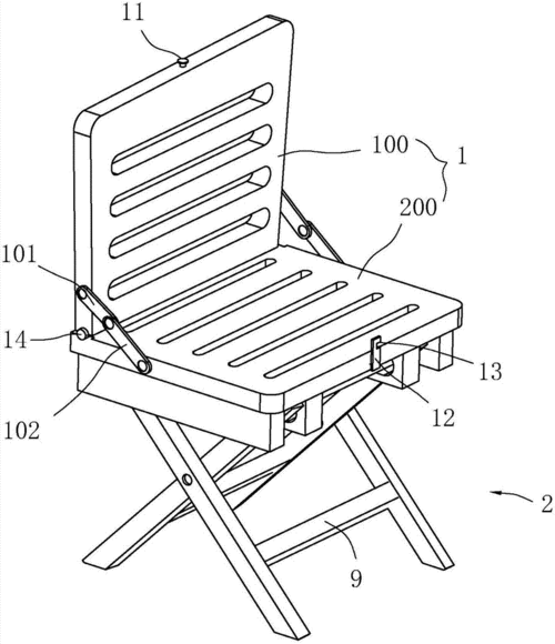 4的中国专利公开了一种方便折叠凳,包括可折叠的凳子腿和由凳子腿支撑