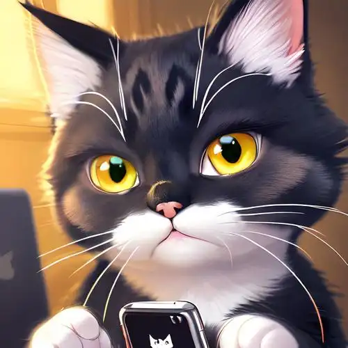 猫手机自拍头像