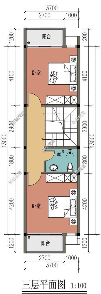 农村宽4米长13米的宅基地,该怎样设计?