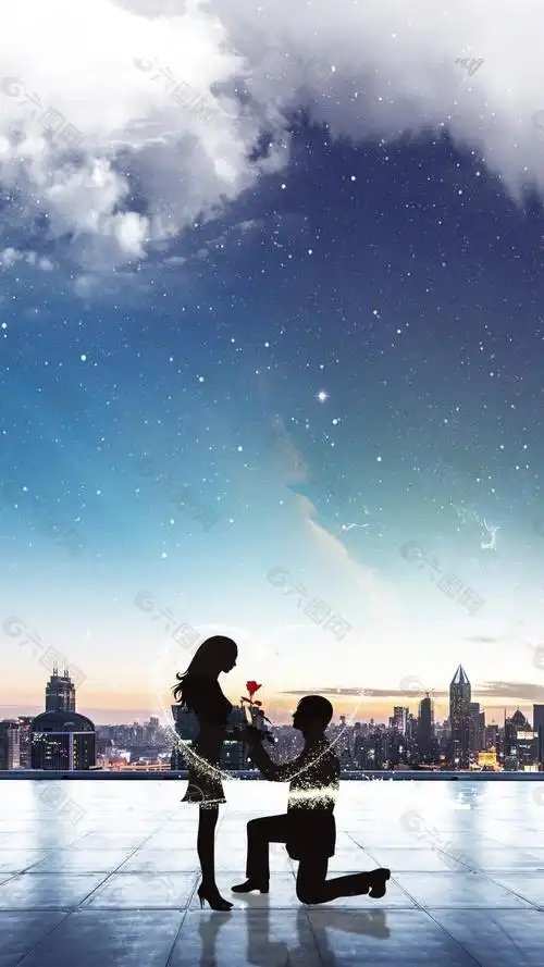 手绘人物求婚h5背景素材背景素材免费下载(图片编号:8817768)-六图网