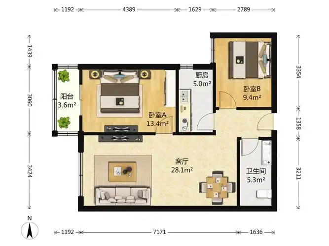 【多图】京通苑二手房,429万,京通苑 正规西南两居室 保持的不错 诚信