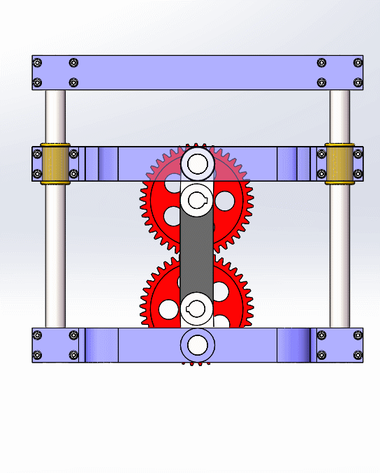 用solidworks设计的往复式的齿轮运动机构,要用到多个子装配体