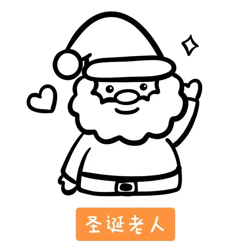 圣诞老人简笔画.#创作灵感 圣诞老人简笔画步骤图,跟着一起画 - 抖音