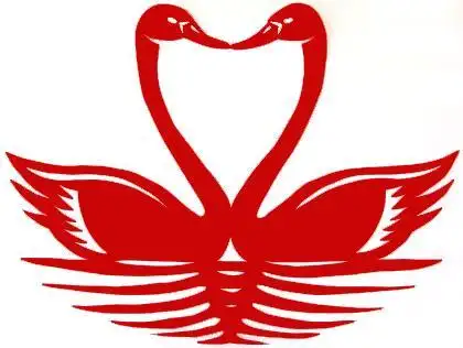 天鹅对称轴剪纸