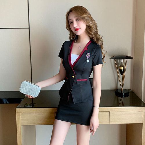 足浴技师工作服2020新款足疗女春秋养生会所气质按摩短袖性感套装