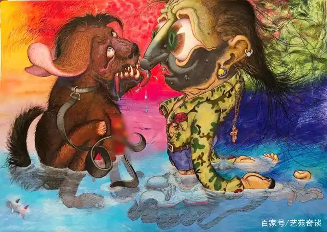 他把怪梦画成画,画出我们从没见过的世界,这景象真奇葩