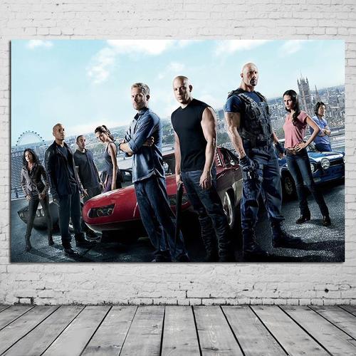 电影速度与激情8海报定做 范迪塞尔强森斯坦森电影明星装饰画q257