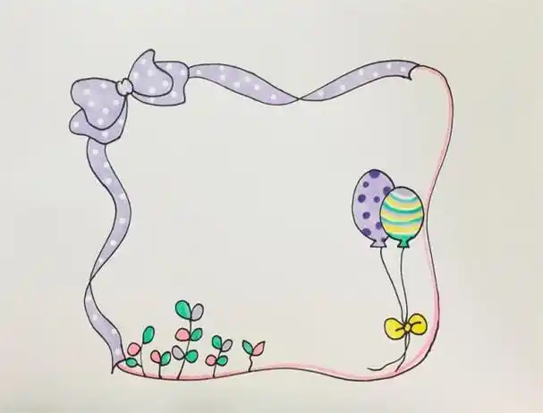 蝴蝶结边框简单又漂亮手抄报简单漂亮的手抄报