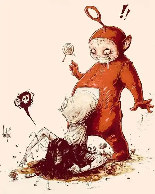 一下子就从合家欢的幼儿园动画变身r级恐怖血腥片