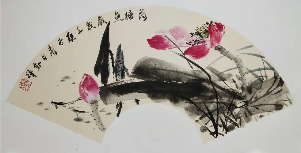 郭辉扇面荷花系列