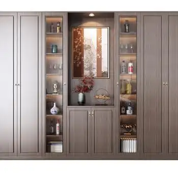 新中式酒柜新中式衣柜现代衣柜现代浴室柜现代书柜现代衣柜现代轻奢