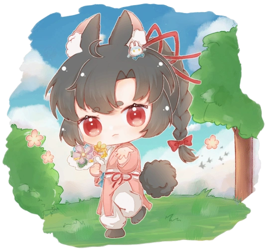 羡兔兔_魔道祖师忘羡蓝忘机魏无羡q版绘画作品