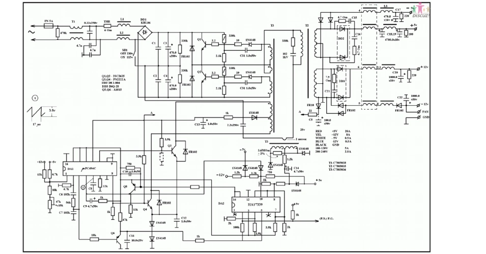 电脑开关电源原理图