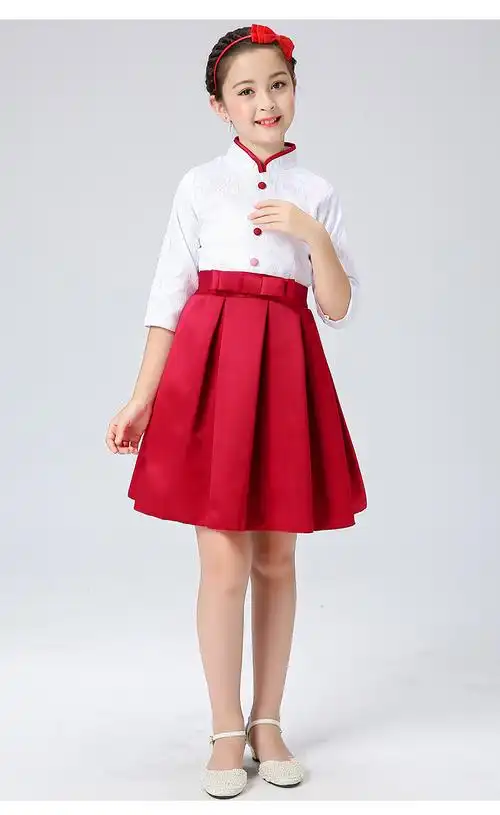 幼儿朗诵表演服装男女礼服秋冬主持人套装儿童演出服小学生合唱服