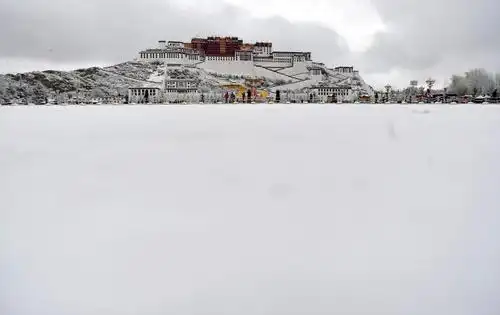 3月14日拍摄的雪中布达拉宫.新华社记者 觉果 摄 责编:葛思琦