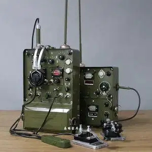 铁皮电报机模型铁艺复古怀旧无线电台发报机摆件老式物件装饰道具