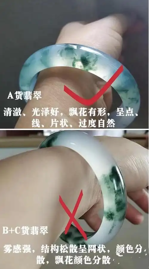 假翡翠手镯特征,如何辨别翡翠手镯真假(轻松辨别翡翠品质)
