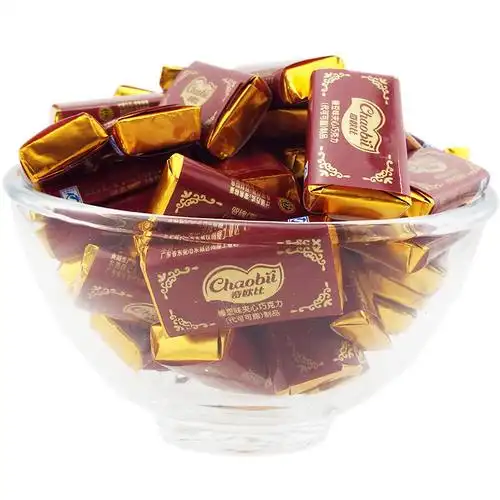 徐福记 奇欧比(榛豆味夹心巧克力)500g散装称 大片型 年糖喜糖零食(代