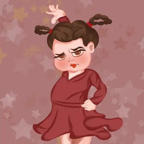 卡通胖女孩小辣目洋子