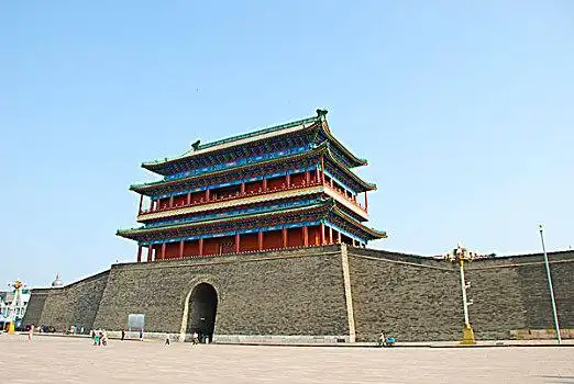 夜景墙壁,箭楼,北京北京城市风光北京城市风光前门北京前门前门大栅栏