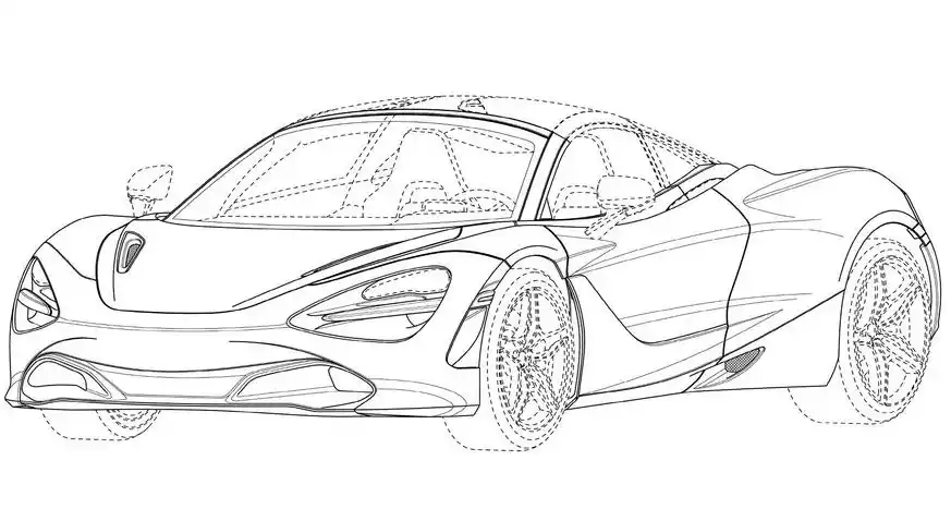 迈凯伦p一简笔画