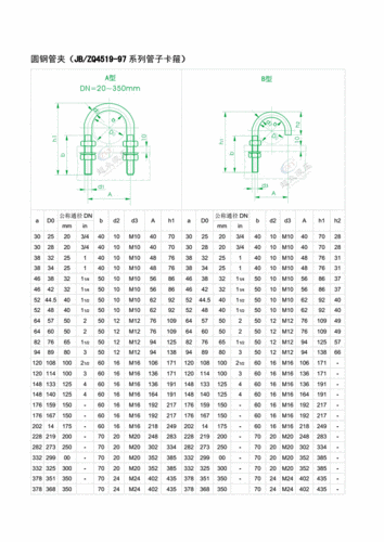 u型管卡尺寸长度查询表doc6页