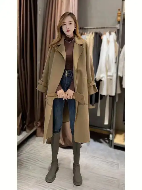 麦寻女装冬款双面羊绒大衣