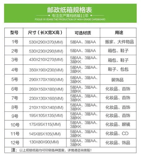 淘宝纸箱定制快递邮政物流包装箱定做生产厂家批发5号5层加硬.