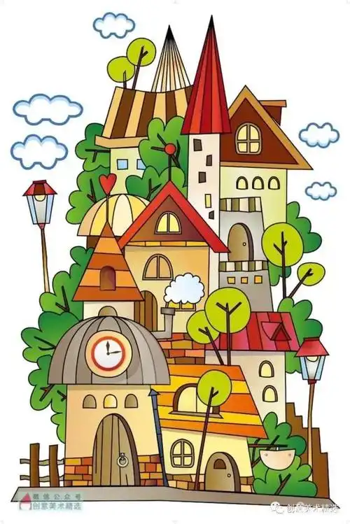 主题绘画《房子装饰画》