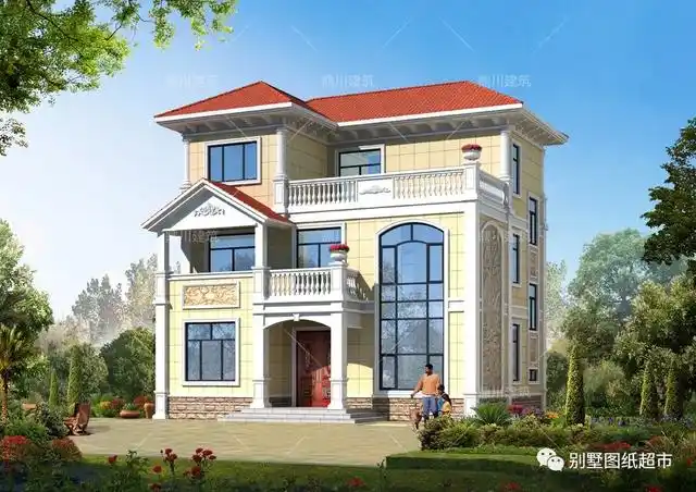 开间11米三层农村别墅,一个外观2种布局,宅地不同设计更重要