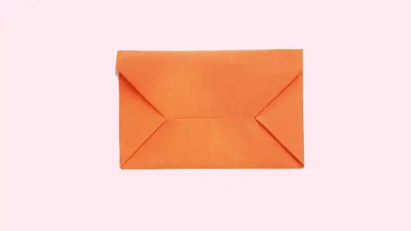 长方形信封折纸中装钱