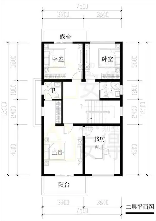 5x12.6米农村小户型坡屋顶别墅,简约欧式,实用好看