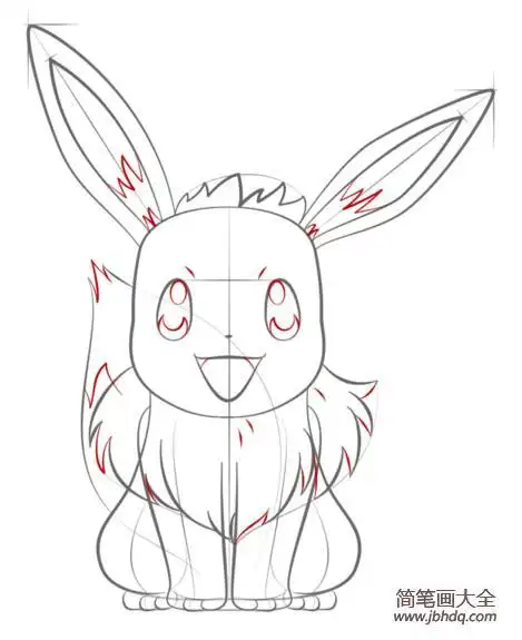 龙形态伊布简笔画