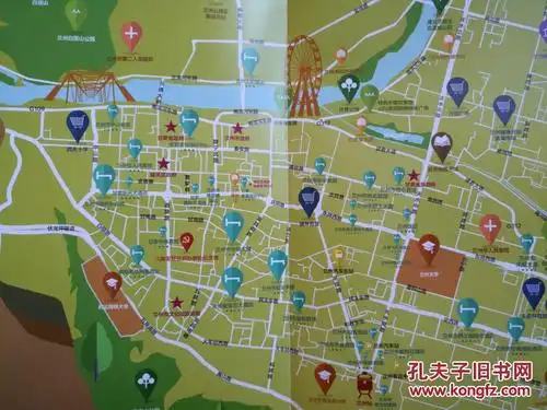 兰州市城关区旅游地图城关地图室兰州地图兰州市地图