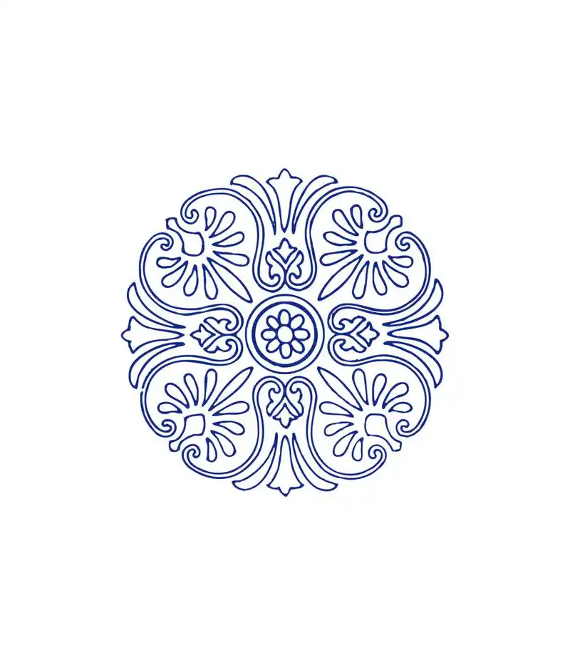 传统图案-团花纹样(二)   	 团花纹样,顾名思义"团花纹"即是各种植物