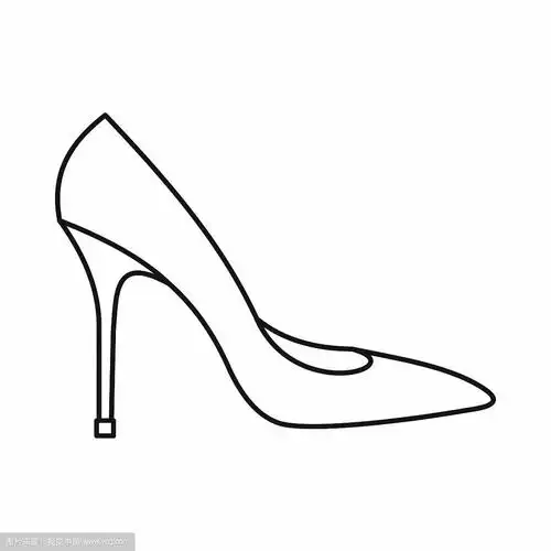 女鞋与高跟鞋图标轮廓风格