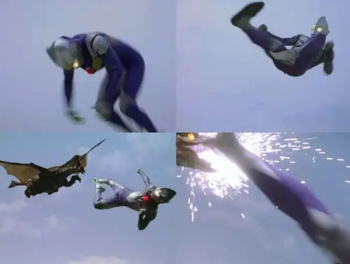 迪迦奥特曼三次飞踢第一脚最熟悉最后一脚踢爆魔神