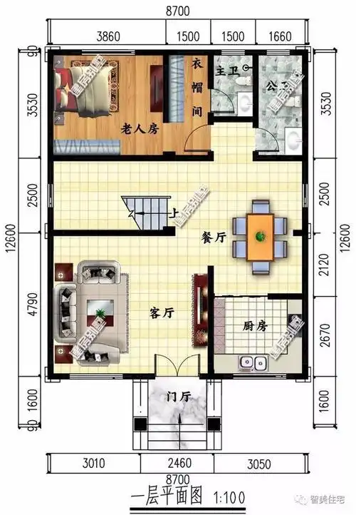 两栋宽8米多的农村自建房户型图,小户型也有好格局_盖房知识_图纸之家