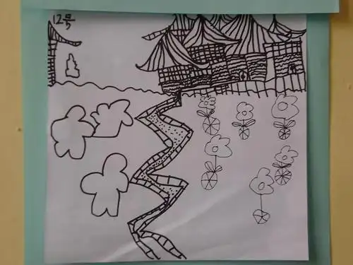 儿童简笔画城隍庙