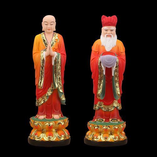 闵公道明神像12寸16寸地藏王护法闵让菩萨保平安家居摆件树脂佛家