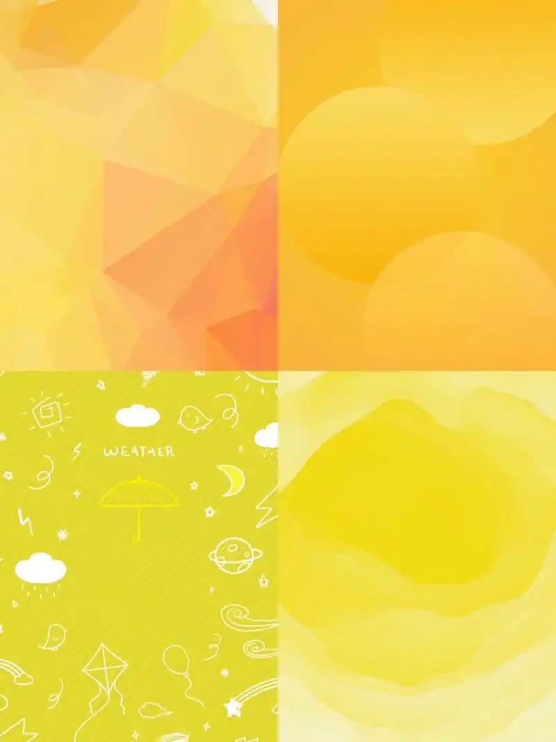 93黄色系背景图片分享丨小清新背景 黄色的背景图比较俏皮可爱,个人